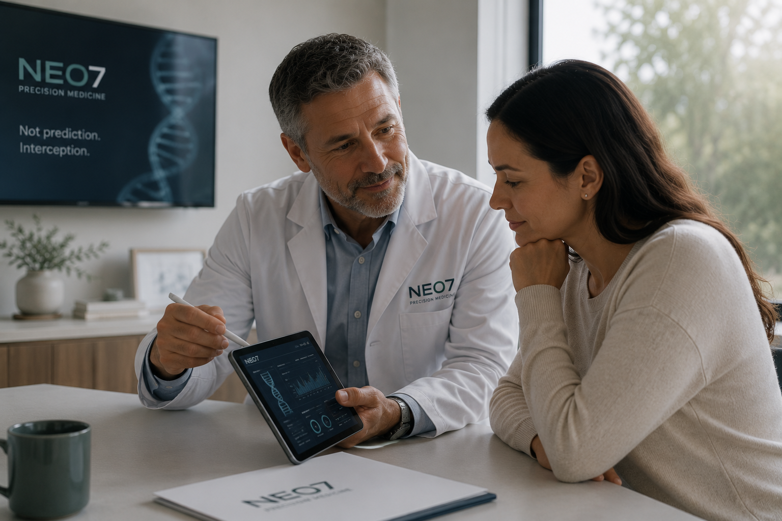Doctor and patient in consultation at Neo7
